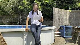 Brunette Undergoes Intense Wetlook Casting Interview