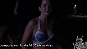 young austra performs vacation blowjob and swallows