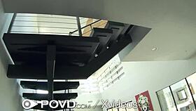 I enjoy seducing and fucking boss in POV and I just fucked his young maid
