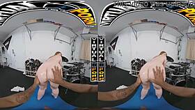 Busty babe Bess gets ripped off online by a big black cock