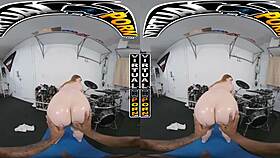 Busty babe Bess gets ripped off online by a big black cock