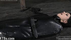 Beautiful sexy woman receives whipping on her ass