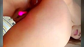 Colombian teen plays with trimmed pussy and ass.