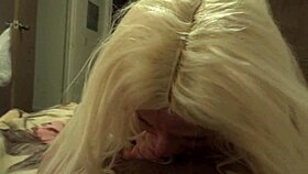 Sexy blonde Barbie Blaze gets cum on her big tits and face