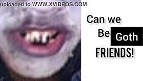 Goth friends share close-up moments in mashup