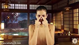 day 14 of face fitness with julia v earth. i’m loving these unique workouts for visible face changes.