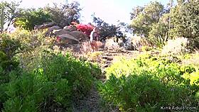 I watched this runaway busty blonde gettin' fucked rough in bondage.