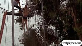 hey babes, we loved swinging naked outdoors, felt so free and wild, join us next time