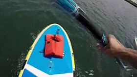 Black & White Gays Paddleboard Before Intense Fucking