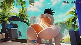 Tracer Rides Cock On Beach In Public Creampie Fun.