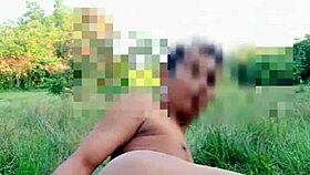 Feeling passionate in Myanmar outdoor anal sex