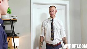 Eager intern christian wilde gets bent over by sam ledger 😏