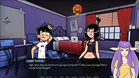 Blonde nurse in hospital scene from Danny Phantom anime