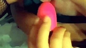 hey, check out this ebony dominican slut masturbating with toys until she squirts