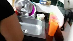 want me to suck your big black cock while washing dishes?