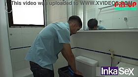 Pamela santos seduces plumber with her huge ass and big tits!