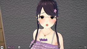 Special Harem Class Violet In 3D Cartoon Classroom Anime