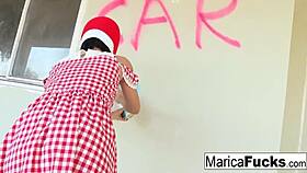 Marica feels the thrill as Chris Cock gives her big black cock