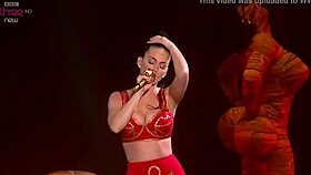 Katy perry performs i kissed a girl live in a super sexy outfit with music and celebrity vibes
