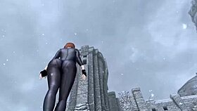 Scarlett Johansson encounters the Hulk in a garage for intense smashing