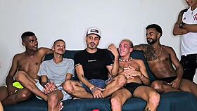 orgia bareback with big cock guys from hsp productions full on red