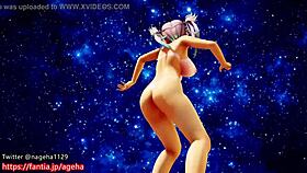 Kanon Performs Nude Dance On Sand Planet In 3D Anime