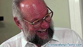 inked teen 18+ blows grandpa then gets creampied missionary 😍