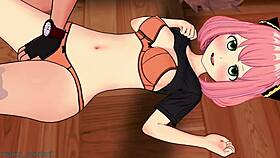 Anya Forger adult version in high socks for handjob action