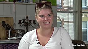 German blonde natascha intimately fingers her wet pussy nipples