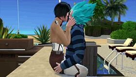 In this parody, Mikasa seduces Vegeta while learning to cook, promising better sex than Bulma