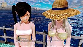 In the harem hotel game episode 154, characters explore anime adventures in a hotel setting