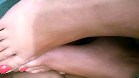 Can You Resist Watching Me Lick And Suck My Wife's Cute Feet?