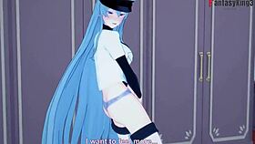 esdeath fucks pov in akame ga kill with big tits and ass sucking