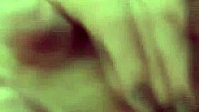 Teaching the young Russian brunette to lick pussy with toys and stockings