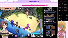 vtuber lewdneko plays summer memories part 5 with big tits in anime dating game