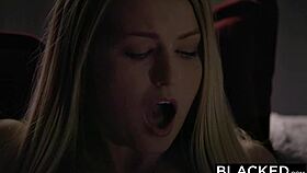 scarlet sage ready for first big black cock? bent over doggystyle with facial!