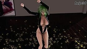 gumi vocaloid gets animated with big tits and ass in this hentai mmd scene
