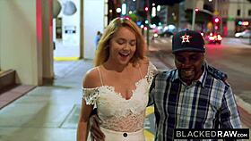 blonde cutie tourist finds bbc in the big city, bent over riding spooning interracial cumshot