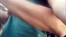 A Mexican amateur gets slippery on the rooftop in this gay scene