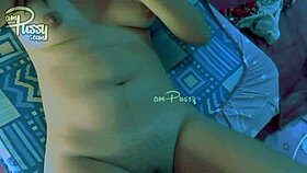 asian amateur uses fingers and carrot vibrator for solo play in homemade close-up.