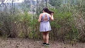 Oil massage in the woods, my stepmom’s such a tease!