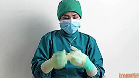 i love latex gloves on nurse in hospital