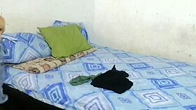 I see my stepmom changing, damn, what a huge butt!