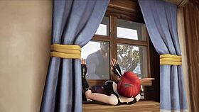 elf thief gets stuck on a window in whorecraft toa