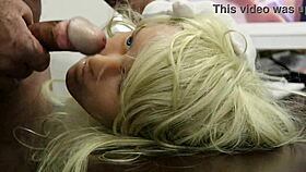 Blonde with Big Ass and Blue Eyes Devours BBC, Rimming and Hard Face Fucking