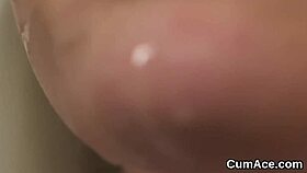 wicked stunner gets extreme cumshot on face eating semen