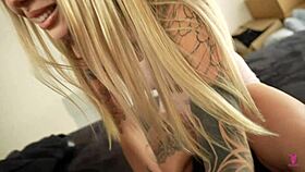 Tattooed stepsister Cassidy Luxe begs stepbrother for car keys with big natural tits and doggystyle fucking