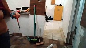 Blonde Milf Stella Shows Big Tits in Kitchen Seductively