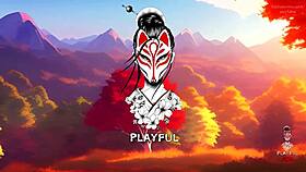 Two Playful Foxes In The Wild