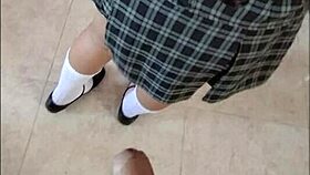 mexican schoolgirl found alone at home after school in uniform